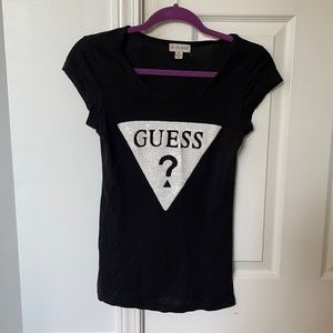 Black Guess Top/ Size XS